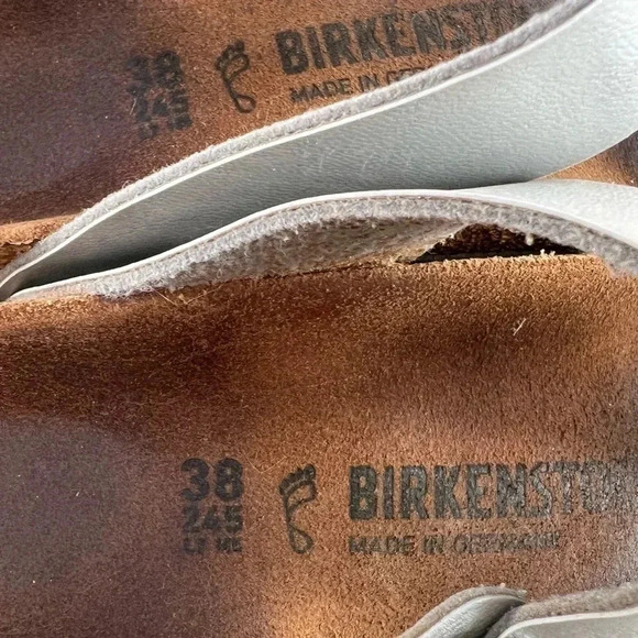 Birkenstock Gizeh Silver Sz 38 W 7 - Picture 11 of 11